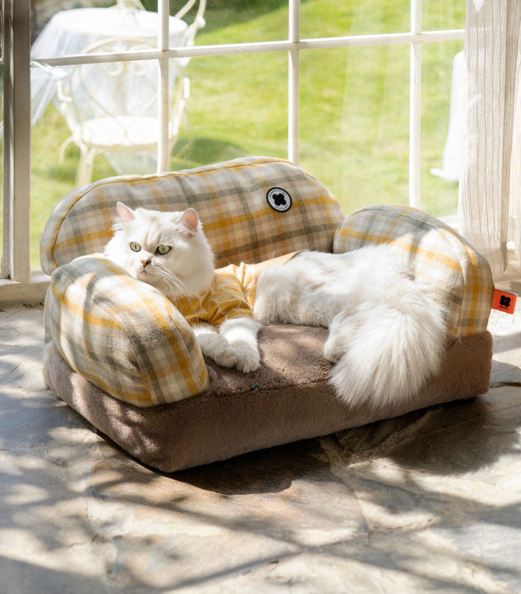 British Plaid Cat Sofa - Cat Bed