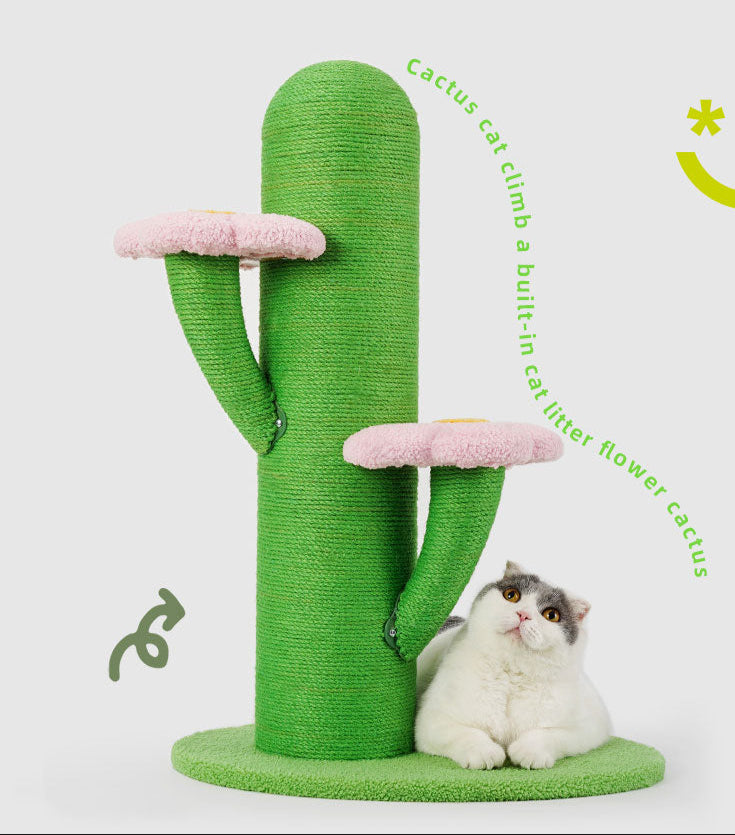 Flower and Cactus Cat Tree