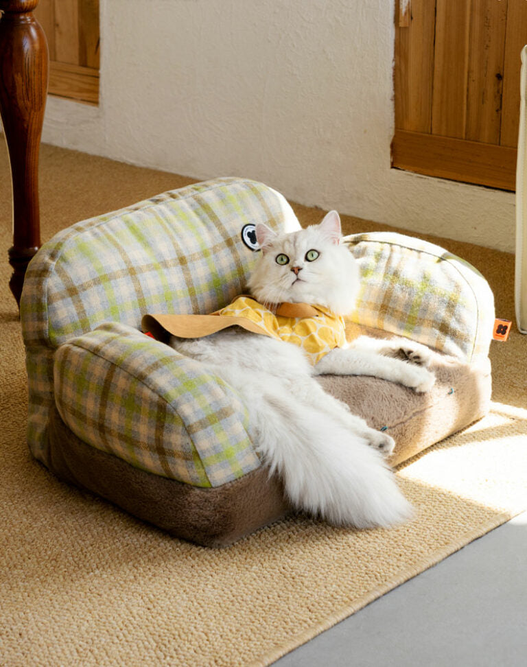 British Plaid Cat Sofa - Cat Bed