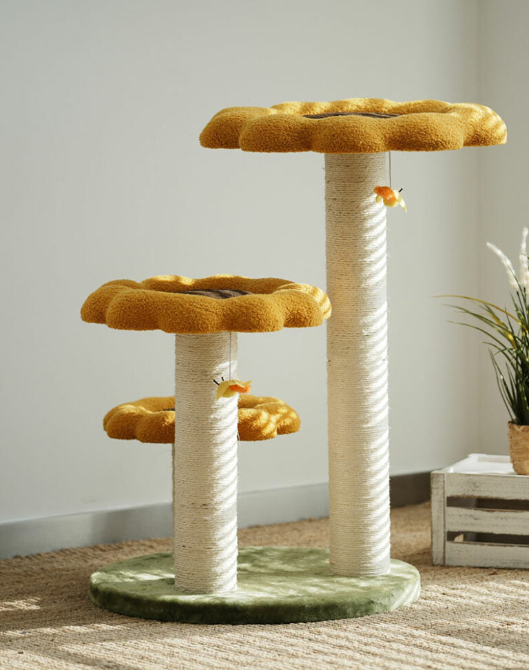 Sunflower Orange Cat Tree - Cat Bed & Cat Tower