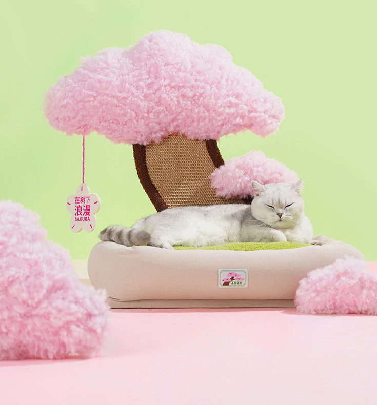 Sakura Pink Cat Bed