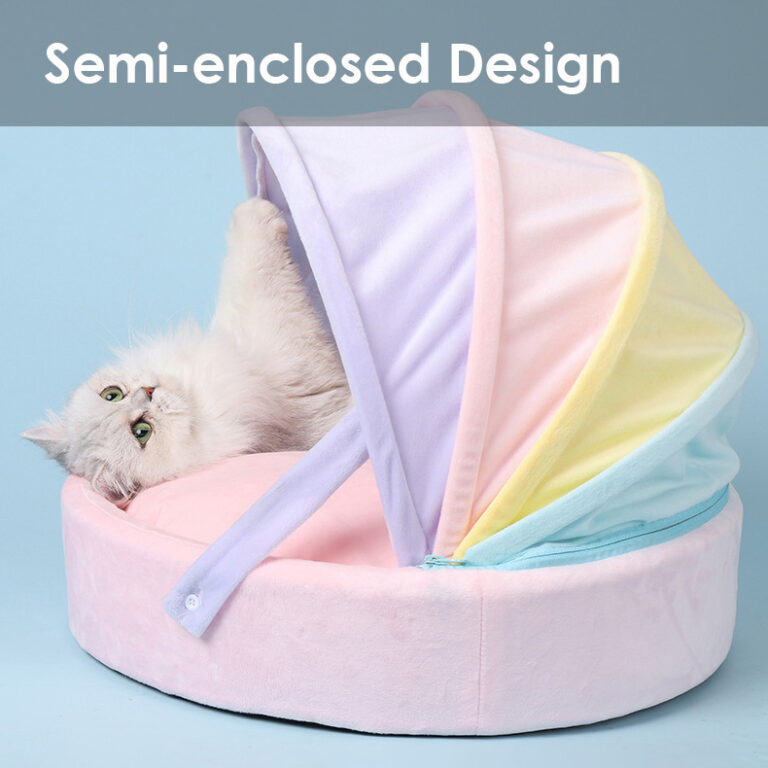 Rainbow Crib Cat Bed