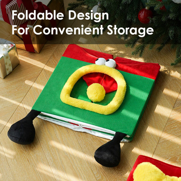 Foldable Christmas Gift Box Cat Bed