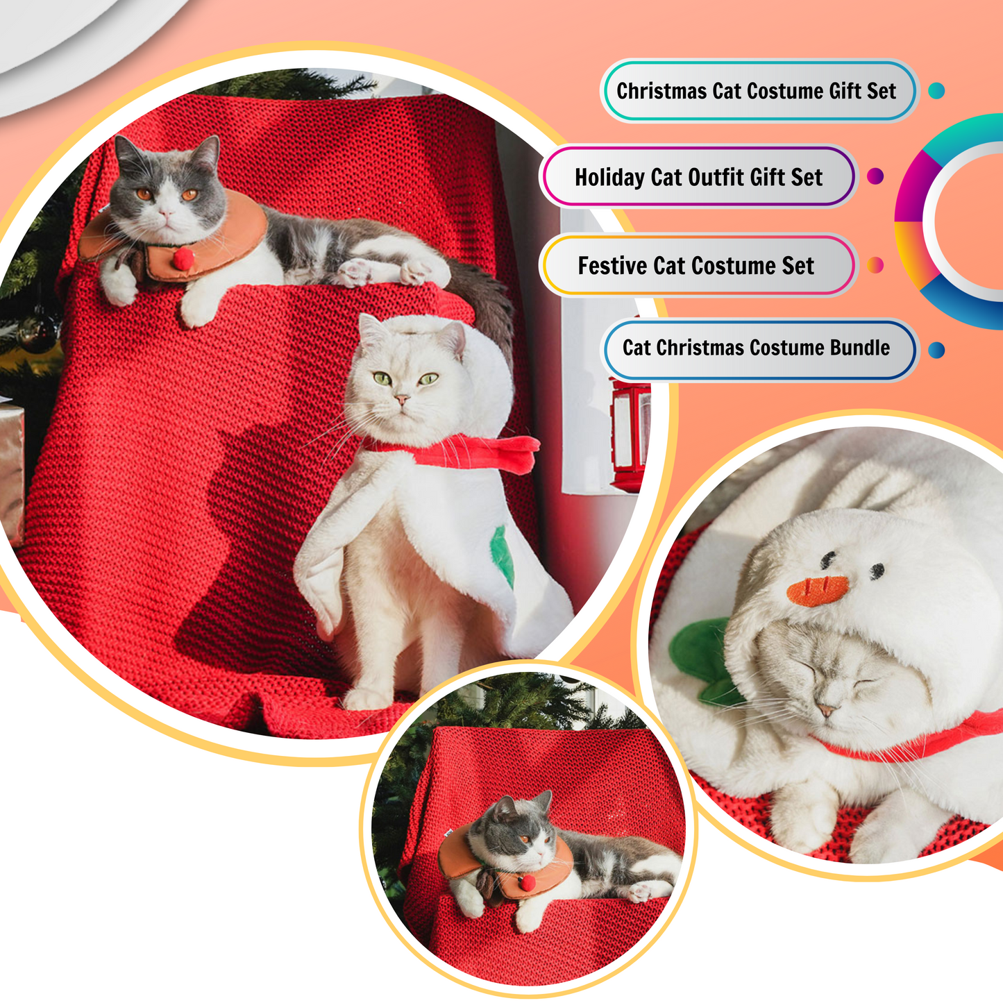 Gift Set Cat Christmas Costumes