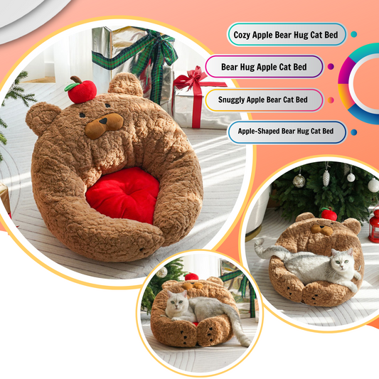 Apple Bear Hug Cat Bed