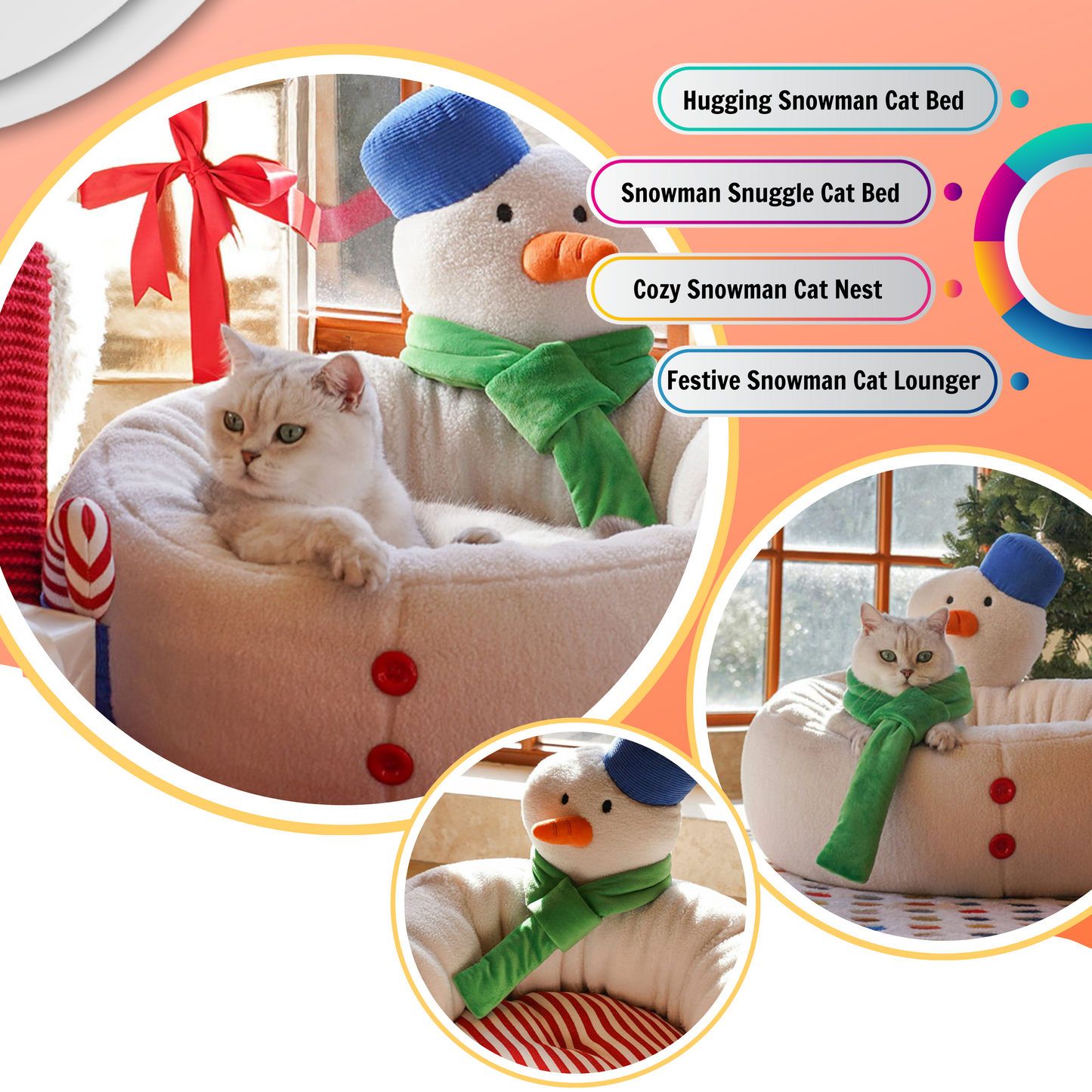 Hug Snowman Cat Bed