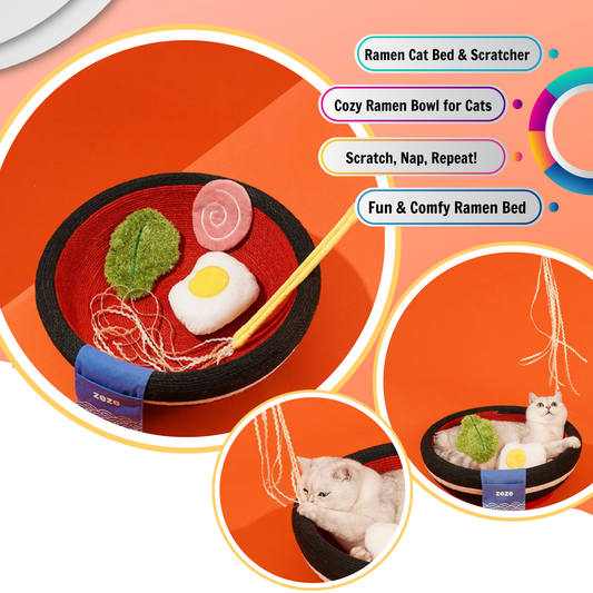 Yummy Ramen Cat Scratcher Bed