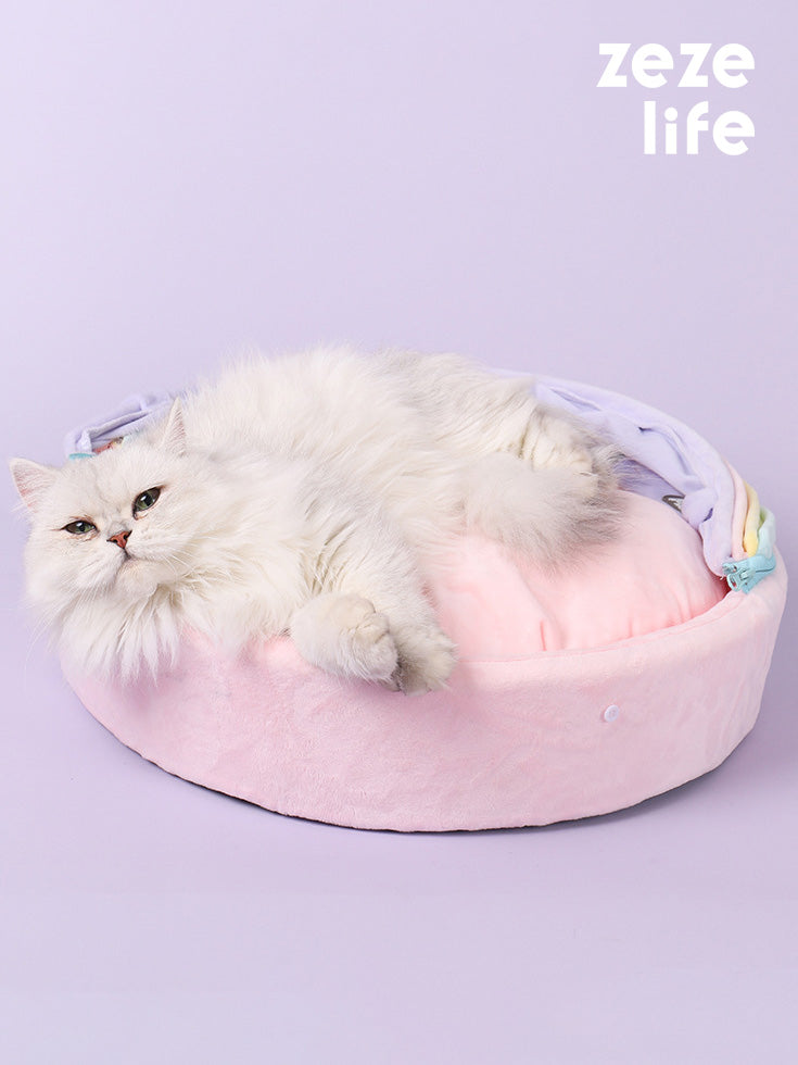 Rainbow Crib Cat Bed