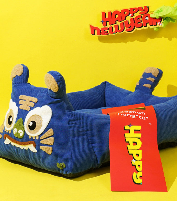 Blue Tiger Cat Bed