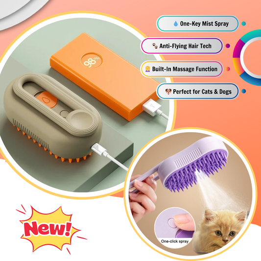 Cat Steam Grooming Comb for Short Hair Pets.