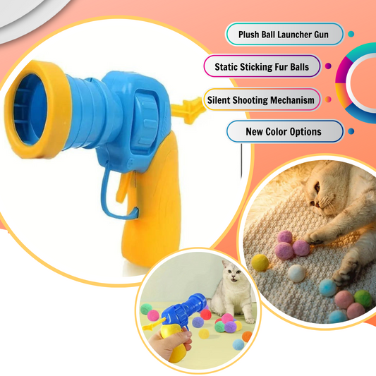 Rainbow Ball Launcher Toy for Cats.