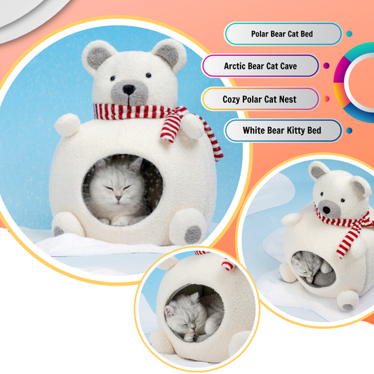 Polar Bear Cat Bed