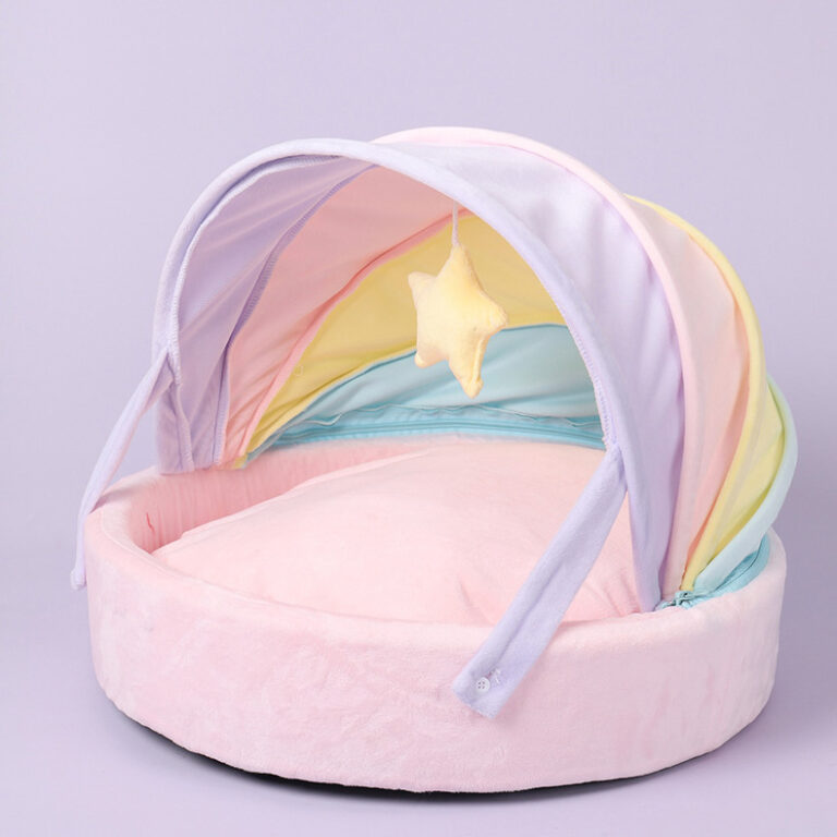 Rainbow Crib Cat Bed