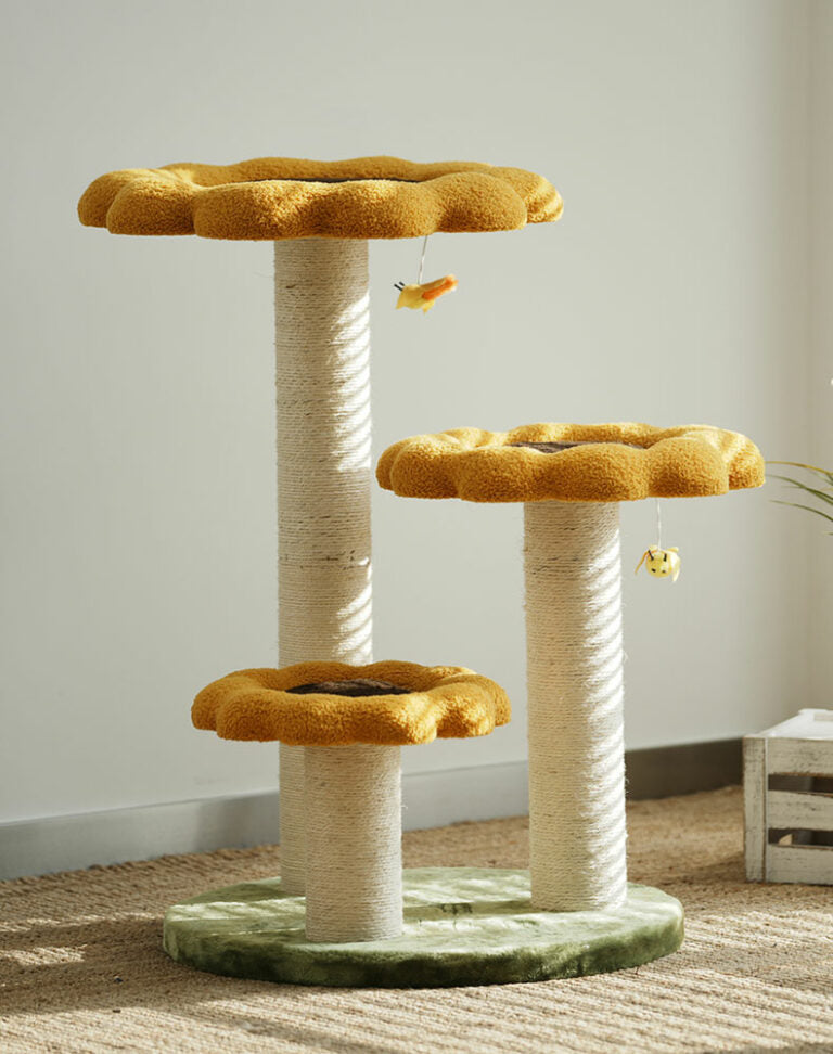 Sunflower Orange Cat Tree - Cat Bed & Cat Tower