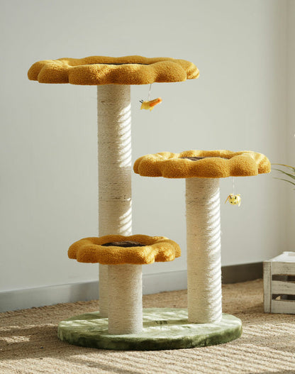 Sunflower Orange Cat Tree - Cat Bed & Cat Tower
