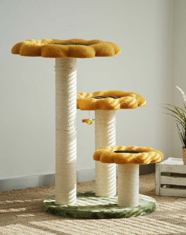 Sunflower Orange Cat Tree - Cat Bed & Cat Tower