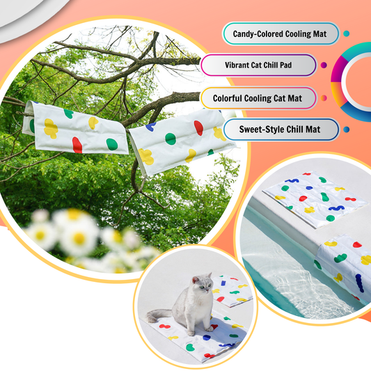 Colorful Candy Cooling Mat For Cats