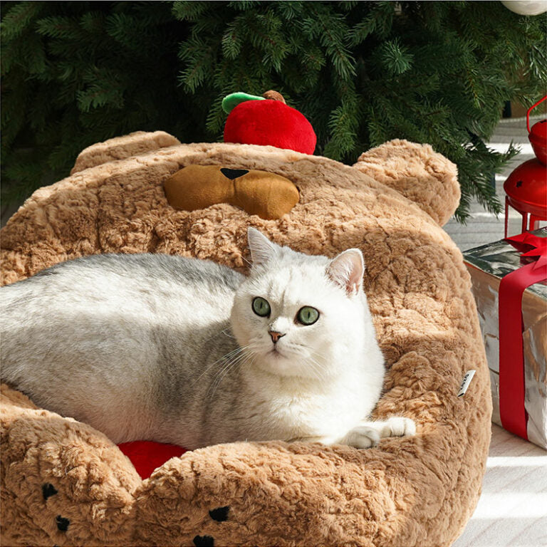 Apple Bear Hug Cat Bed