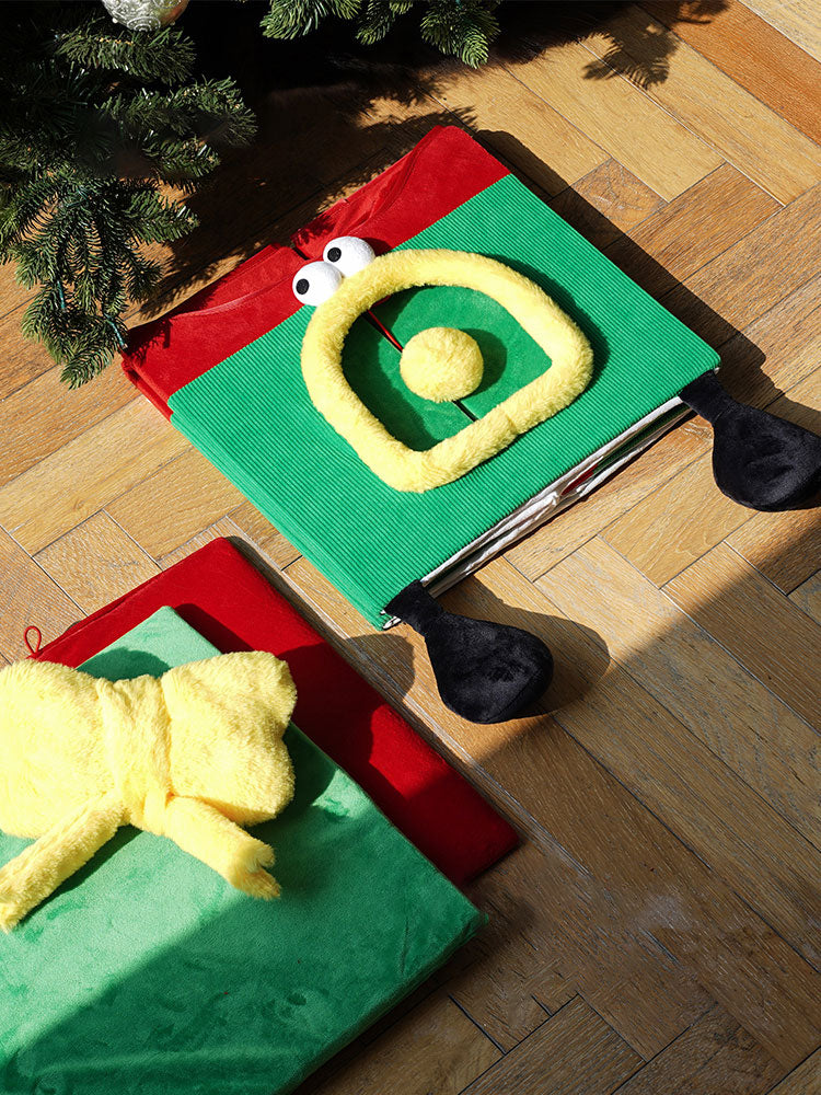 Foldable Christmas Gift Box Cat Bed