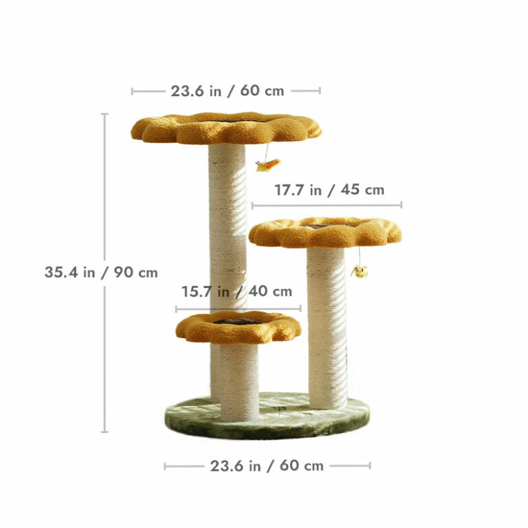 Sunflower Orange Cat Tree - Cat Bed & Cat Tower